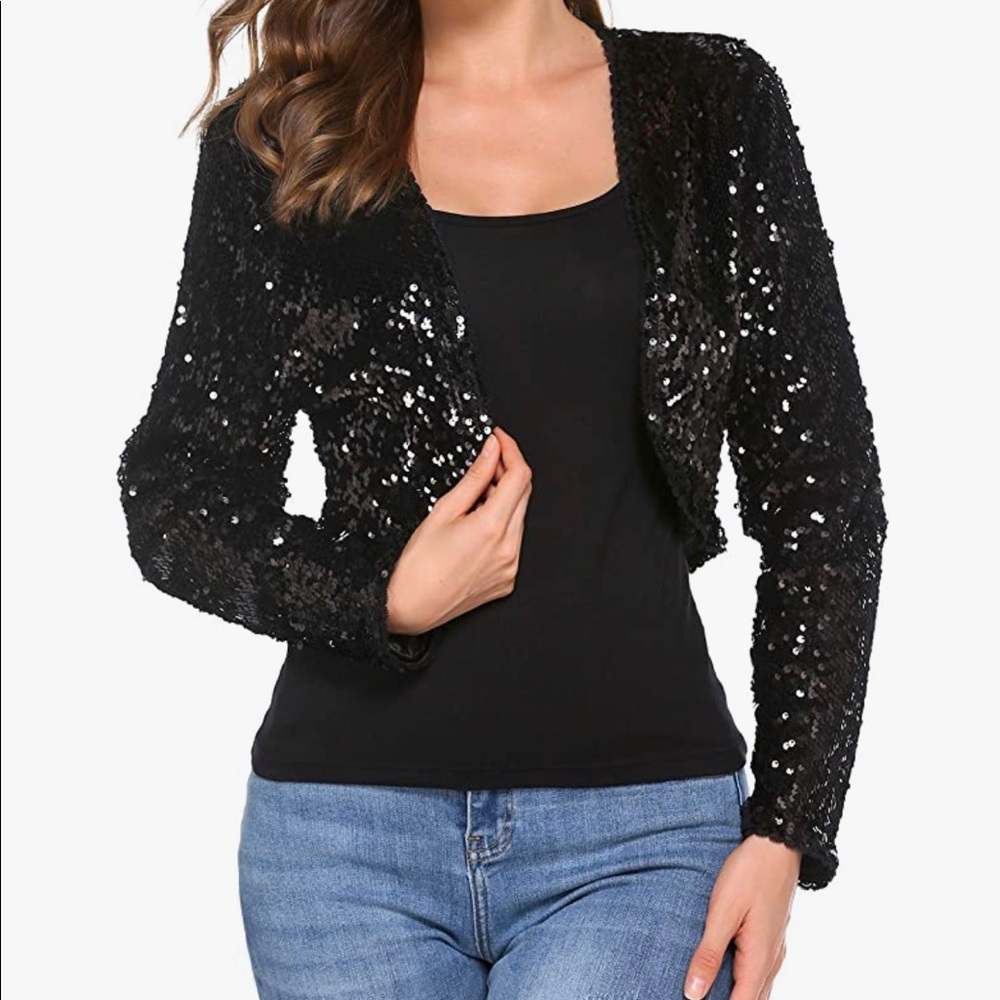 Sparkly cropped cardigan